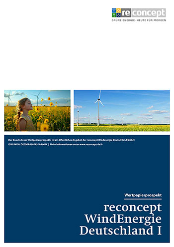 Prospekttitel reconcept WindEnergie Deutschland I